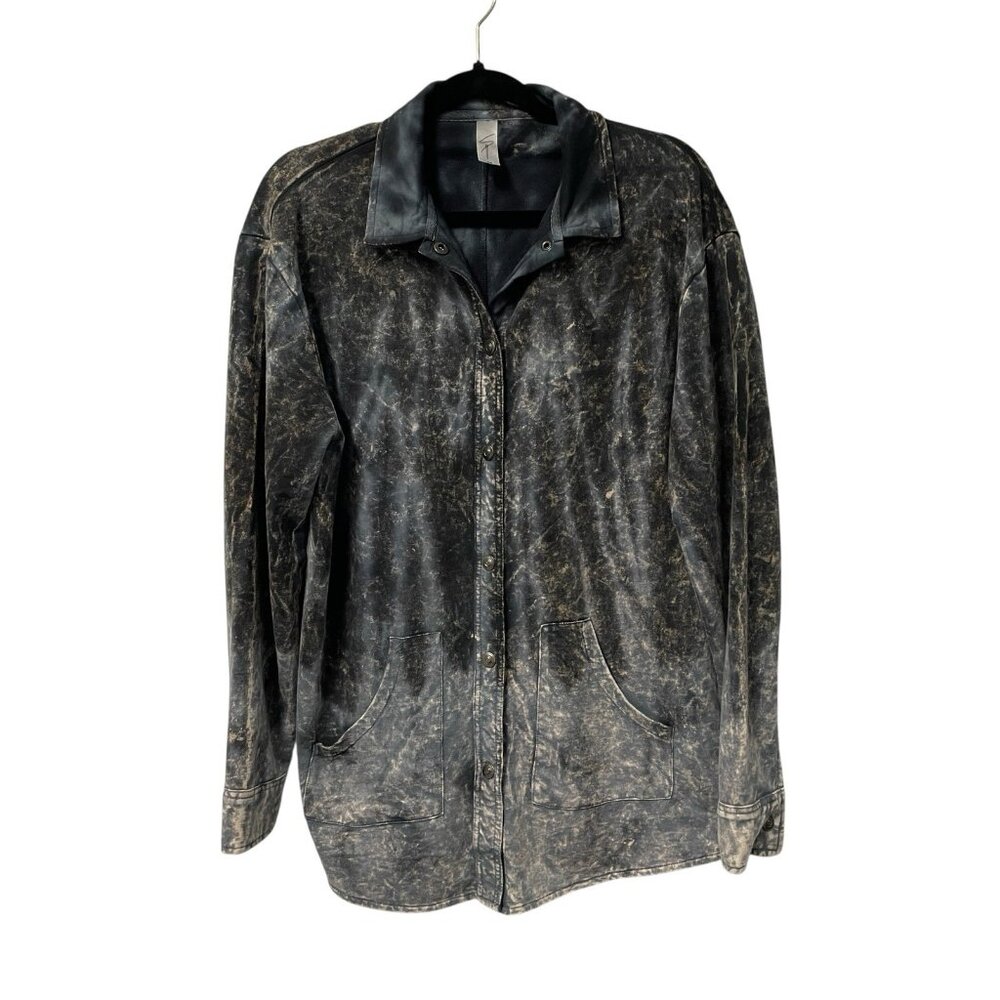 LAURIEBELLES SHACKET OVERSIZED ACID WASH SIZE M GRUNGE CASUAL COTTON POCKETS